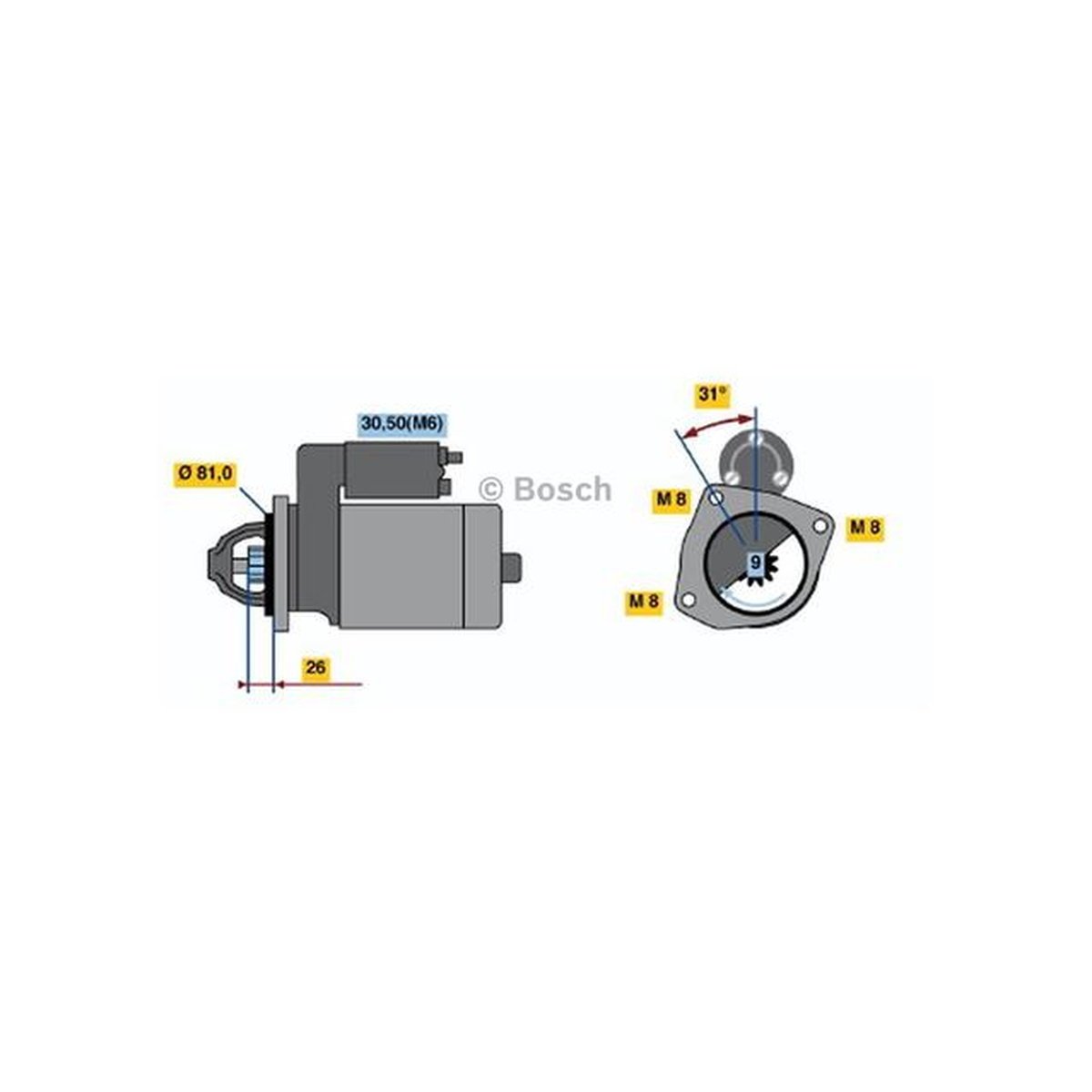 Bosch Starter Motor 0 001 223 013