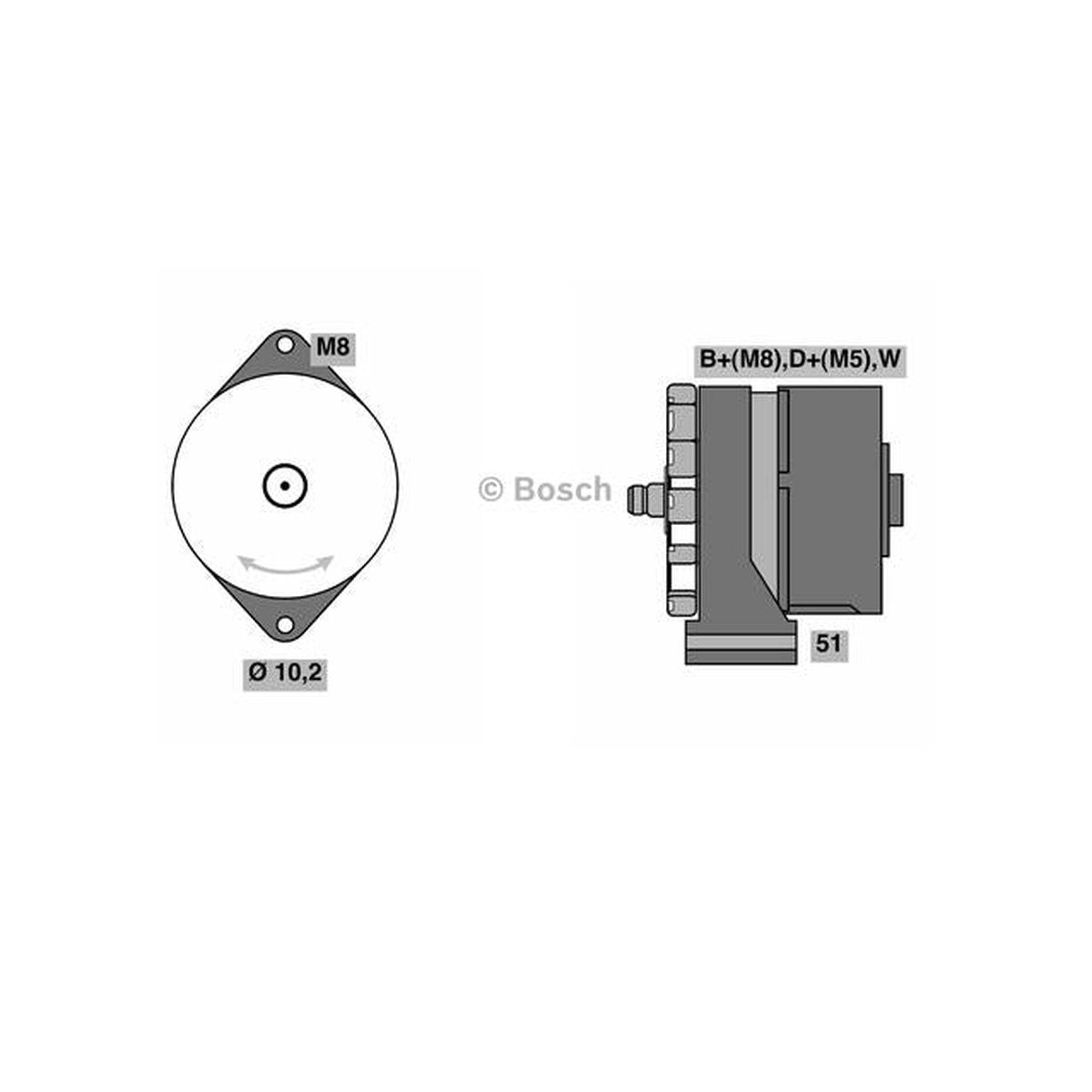 Bosch Alternator 0 120 488 205