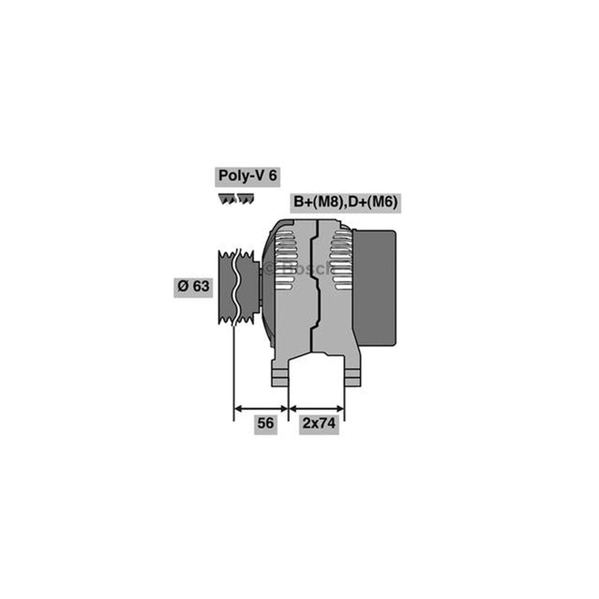 Bosch Alternator 0 123 310 006