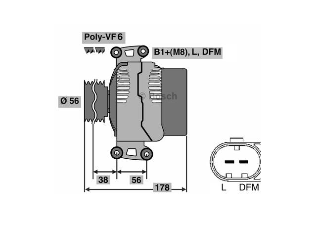 Bosch Alternator 0 124 525 088