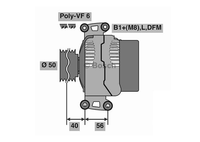 Bosch Alternator 0 124 625 006