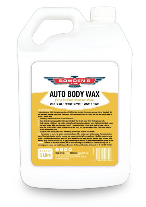 Bowden's Own Carnauba Body Wax Non-Abrasive Protection 5L