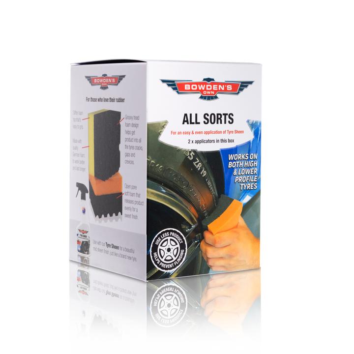 Bowden's Own All Sorts Tyre Shine Applicators 2Pk BOASORTS