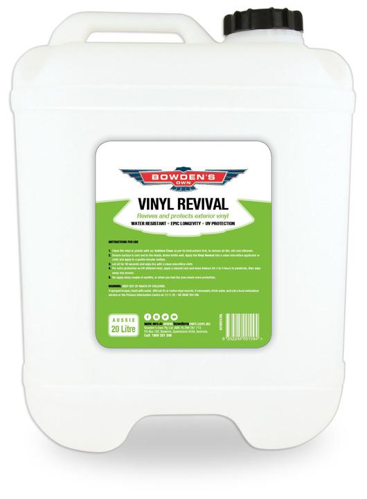 Bowden's Own Vinyl Revival Exterior Plastic, Rubber & Vinyl Protectant 20L