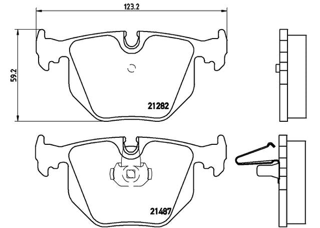 Brembo Brake Pad Set (Low-Met) P06044