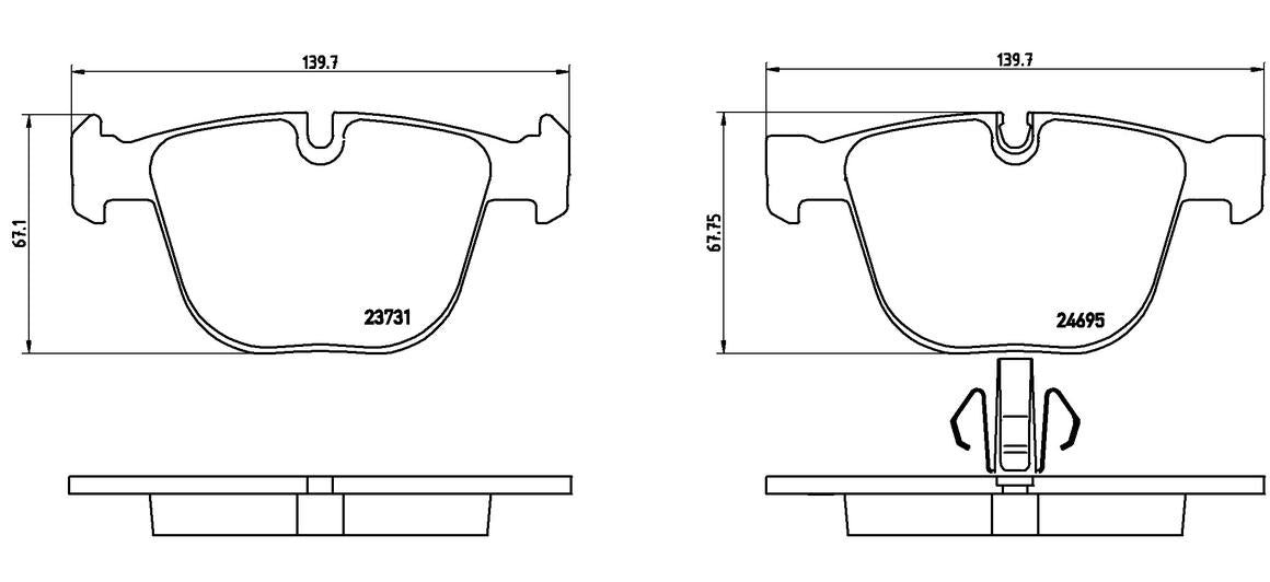 Brembo Brake Pad Set (Low-Met) P06053