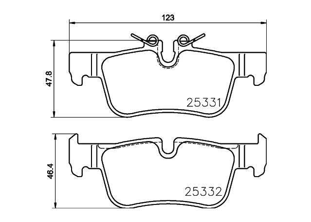 Brembo Brake Pad Rear Set (Low-Met) P06094