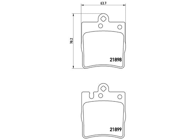 Brembo Brake Pad Rear Set (Low-Met) P50033