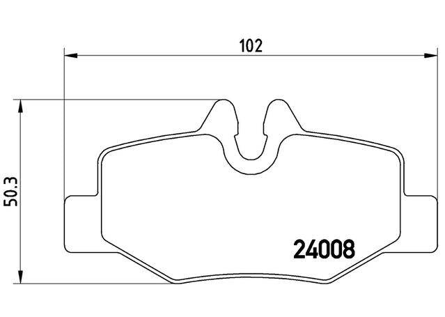 Brembo Brake Pad Rear Set (Low-Met) P50051