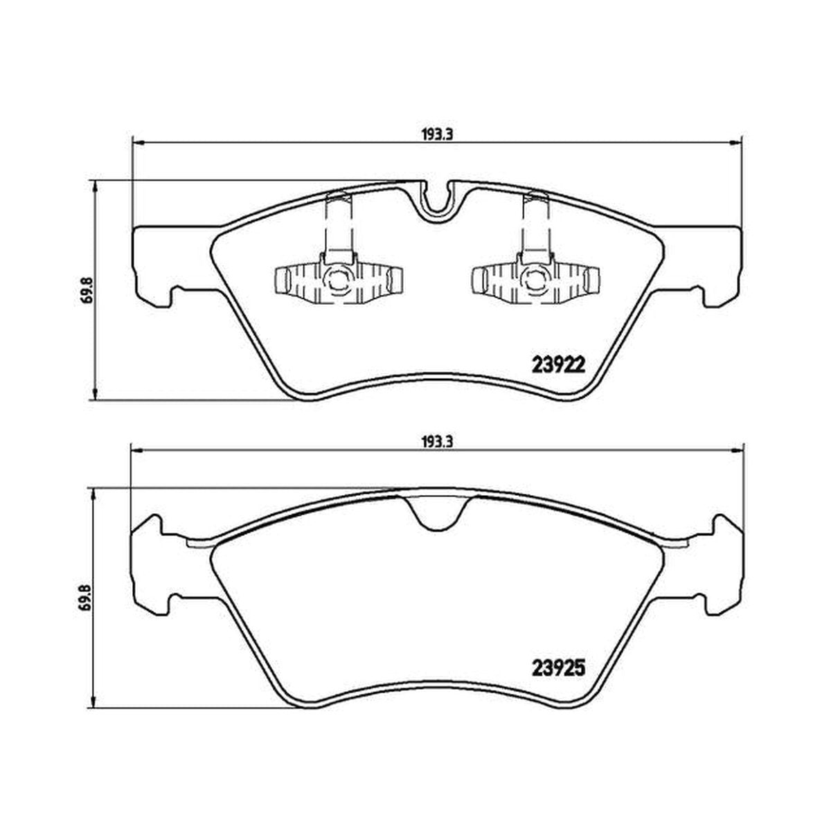Brembo Brake Pad Front Set (Low-Met) P50063