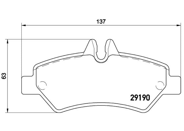 Brembo Brake Pad Rear Set (Low-Met) P50084