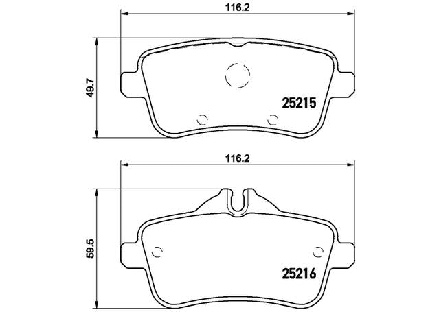 Brembo Brake Pad Set (Low-Met) P50099