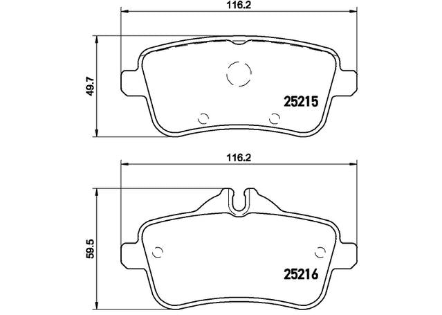 Brembo Brake Pad Set (Low-Met) P50101