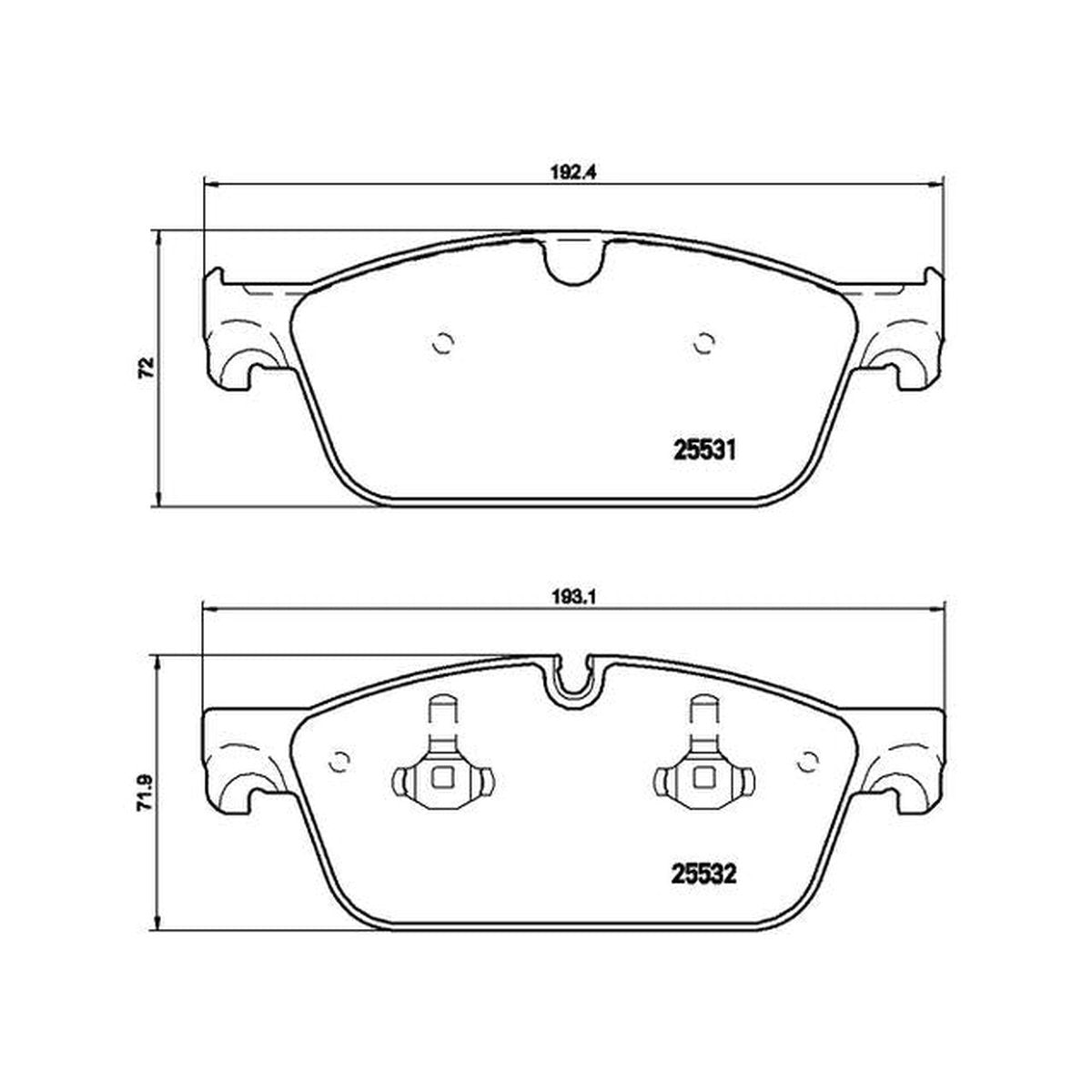 Brembo Brake Pad Set (Low-Met) P50102