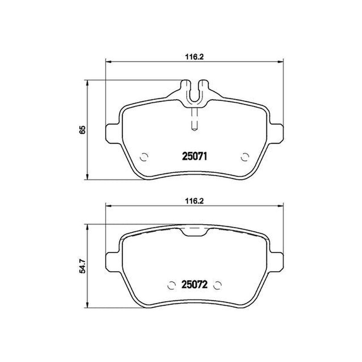 Brembo Brake Pad Rear Set (Low-Met) P50103