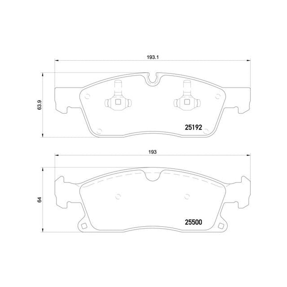 Brembo Brake Pad Front Set (Low-Met) P50109