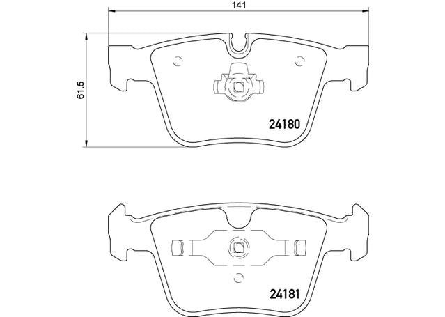 Brembo Brake Pad Set (Low-Met) P50116
