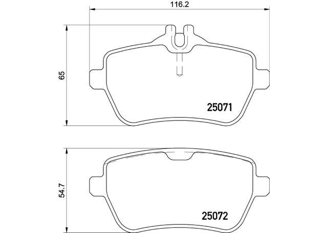 Brembo Brake Pad Rear Set (Low-Met) P50117
