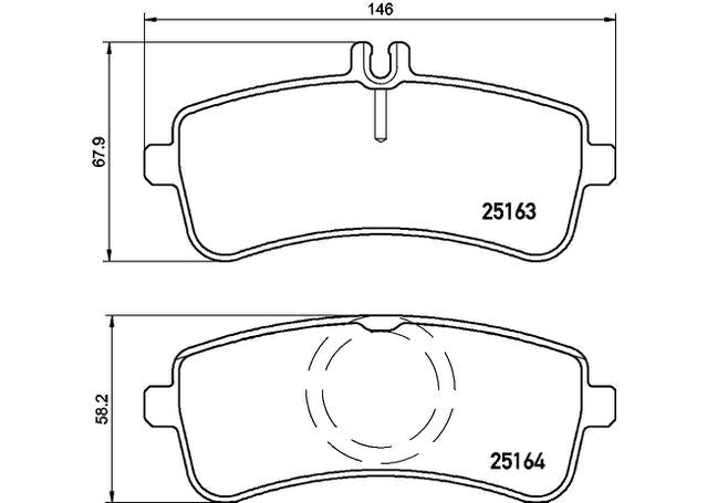 Brembo Brake Pad Rear Set (Low-Met) P50125