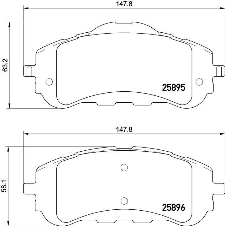 Brembo Brake Pad Front Set (Low-Met) P61120