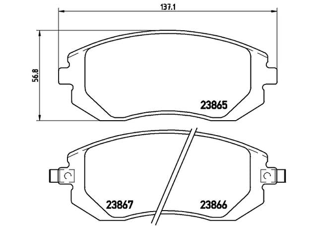 Brembo Brake Pad Front Set (Low-Met) P78013