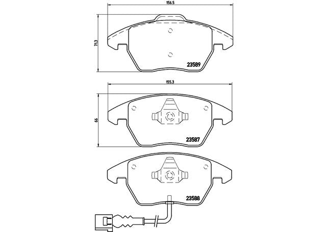 Brembo Brake Pad Front Set (Low-Met) P85075