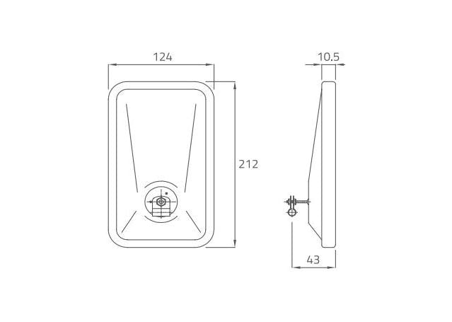 Britax Universal Head Mirror ABS Plastic 212x43x124mm 1412641