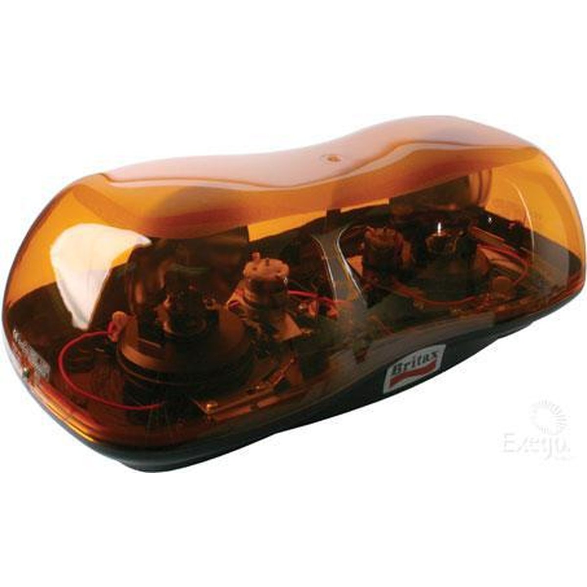Britax Mini Lightbar Dual Halogen Rotator Amber 24V Permanent Mount 420-00-24V