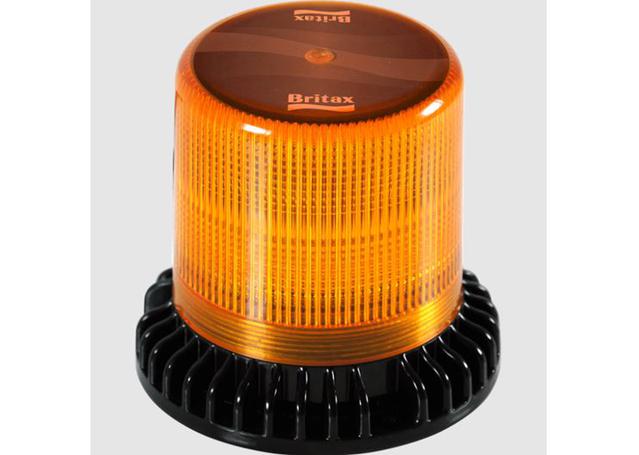 Britax LED Beacon Amber 1100 Lumens 10-30V 3-Bolt Mount 132x132mm IP67 BF300-00