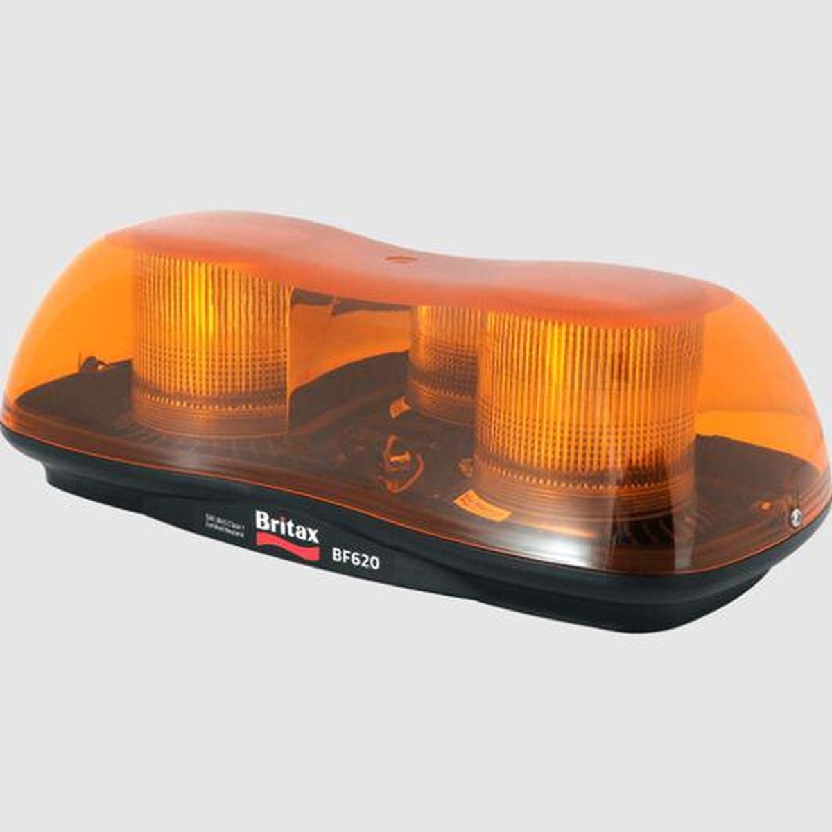 Britax LED Beacon Amber 5000 Lumens 6x10W 10-30v 3-Bolt Mount 132x420x205mm IP67 BF620-00