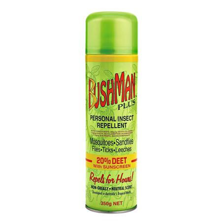 Bushman Personal Insect Repellant 20 Percent DEET w/Sunscreen Neutral Scent Aerosol 350g BP350A