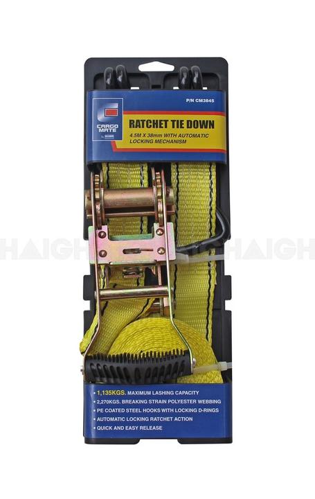 Cargo Mate Ratchet Tie Down 38mm x 4.5m - CM3845
