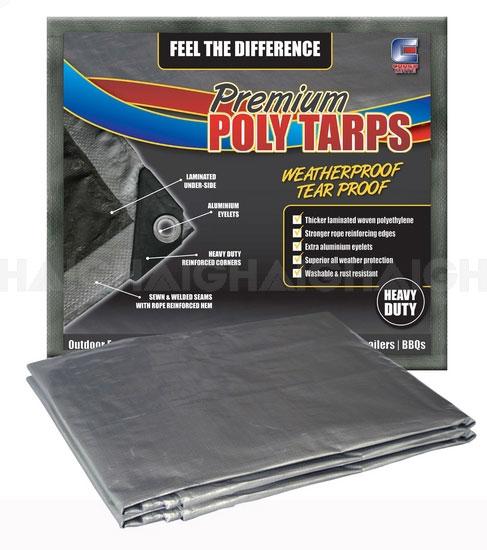 Cargo Mate Polytarp 12' X 16' Silver/Green Extra H/D - PTH1216