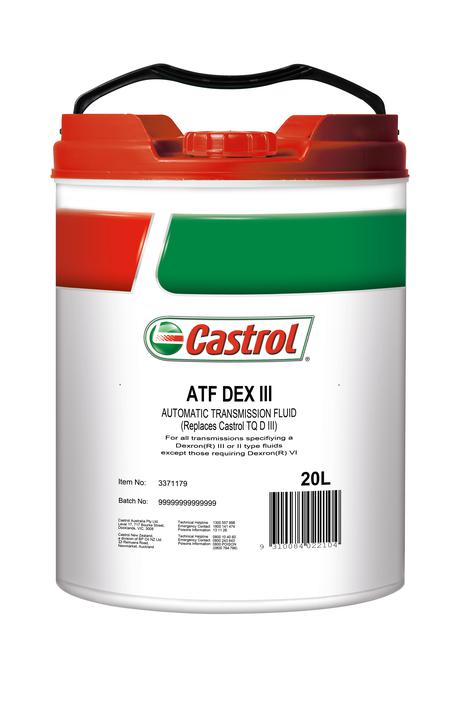 Castrol ATF Dex III Transmission Fluid 20L 3371179