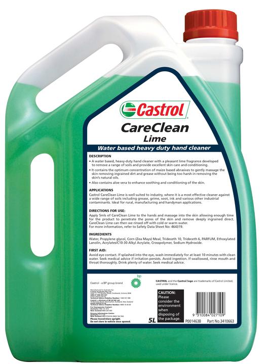 Castrol Careclean Lime Hand Cleaner 5L 3410663