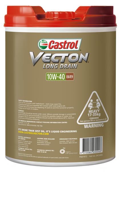 Castrol VECTON LD 10W-40 E6/E9 Engine Oil 20L 3415494