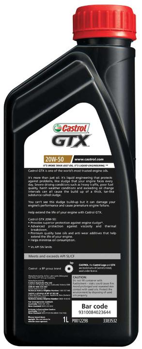 Castrol GTX 20W-50 Engine Oil 1L 3413902