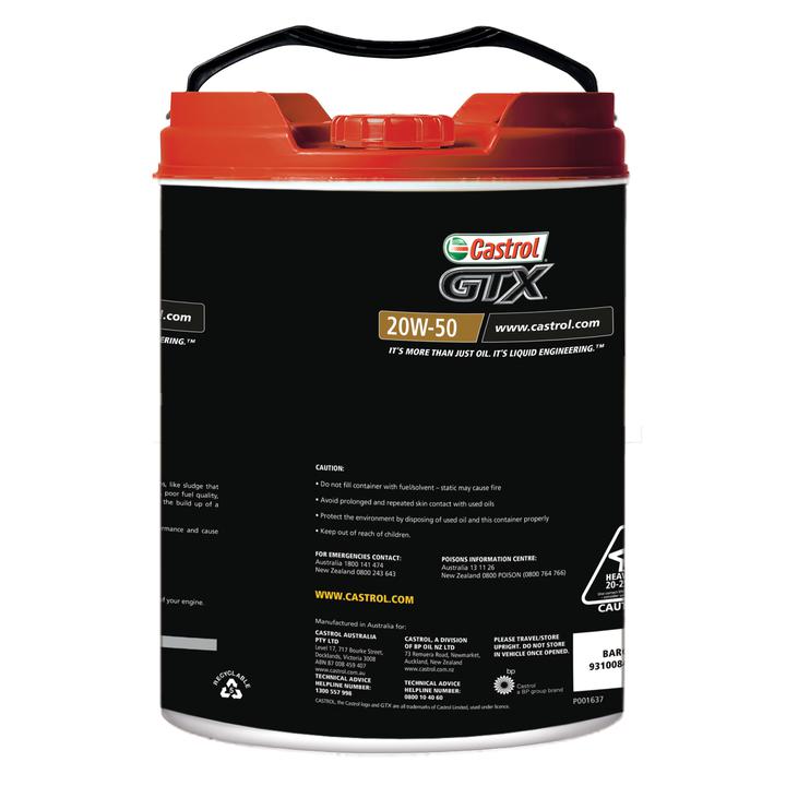 Castrol GTX 20W-50 Semi Synthetic Engine Oil 20L 3415234