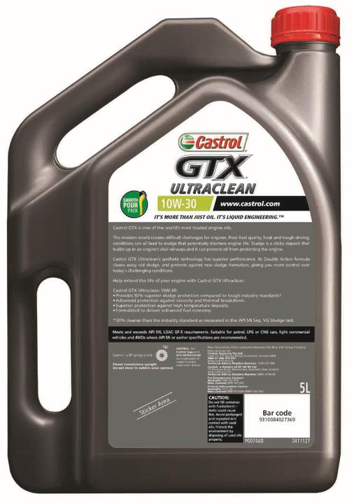 Castrol GTX Ultraclean 10W-30 Engine Oil 5L 3411127
