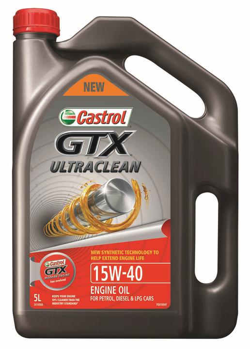 Castrol GTX Ultra Clean Semi Synthetic 15W-40 Engine Oil 5L 3414906
