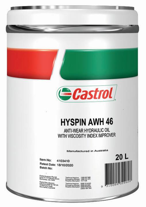 Castrol HYSPIN ISO 46 AWH Hydraulic Fluid 20L 4103410