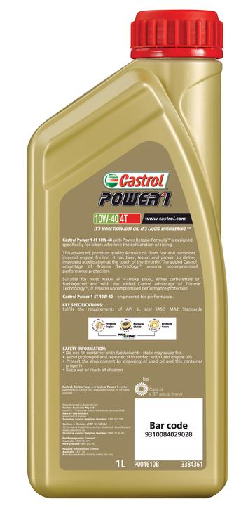 Castrol POWER1 4T 10W-40 Engine Oil 1L 3384361