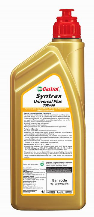Castrol SYNTRAX 75W-90 Universal Plus Manual Transmission Fluid 1L 3377738