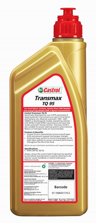 Castrol TRANSMAX TQ95 4-Speed Electronically Controlled Trans Fluid 1L 3371505