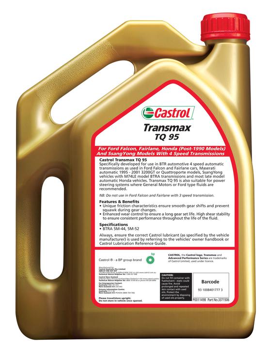 Castrol TRANSMAX TQ95 4-Speed Electronically Controlled Trans Fluid 4L 3371506