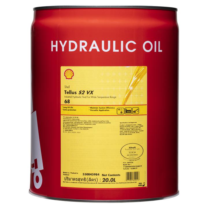 Shell Tellus S2 VX 68 Hydraulic Oil 20L 300012784