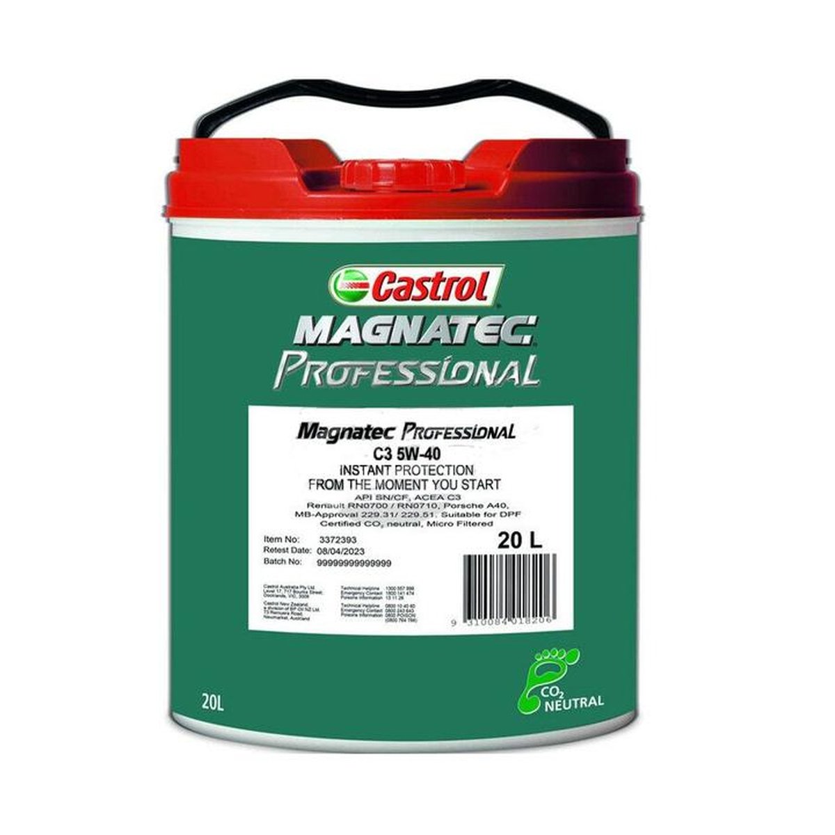 Castrol MAGNATEC Professional C3 5W-40 Engine Oil 20L 3372393