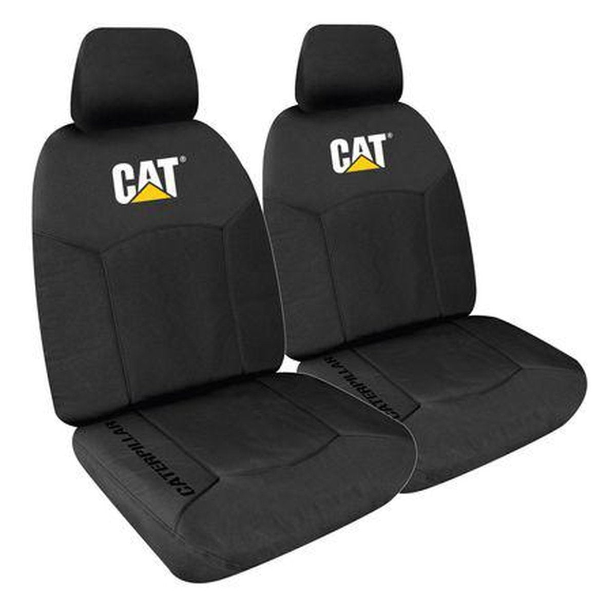 Caterpillar Front Car Seat Covers Canvas Black Size 30 (Pair) CVCATBLK30