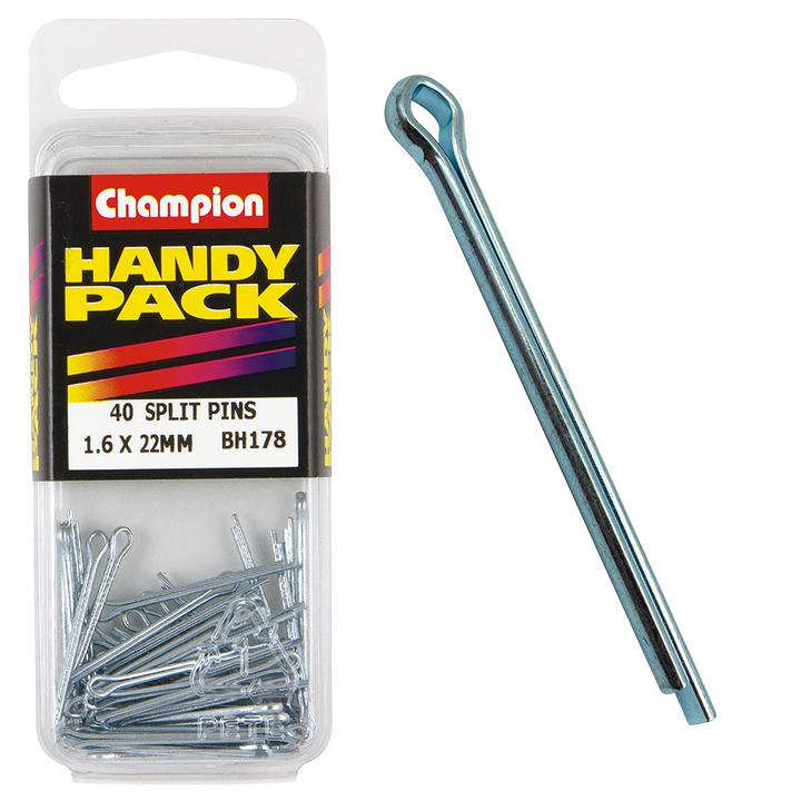 Champion Split Pin 1.6 x 22mm 40Pk BH178