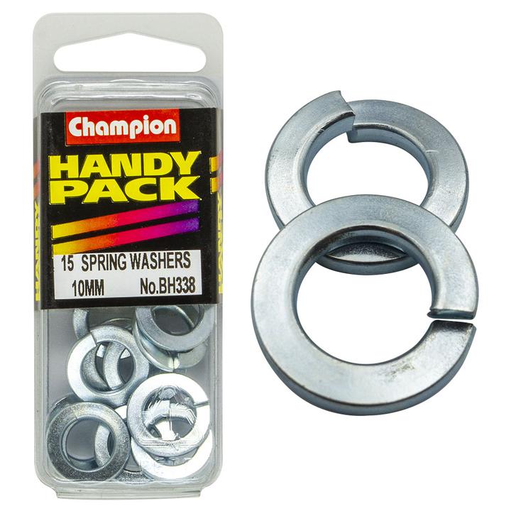 Champion Flat Zinc Spring Washer 10mm 15Pk BH338
